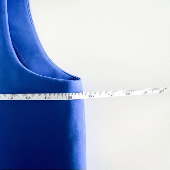 Anthropologie Cameo Why Ask Cobolt Blue Drop Waist Dress Pleated Women's S NWT - Picture 5 of 8